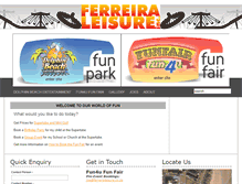 Tablet Screenshot of ferreiraleisure.co.za